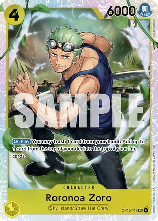 Roronoa Zoro (OP15-113) (OP15-113) - Super Rare