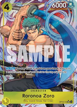 Roronoa Zoro (OP15-113) (Alternate Art) (OP15-113) - Super Rare