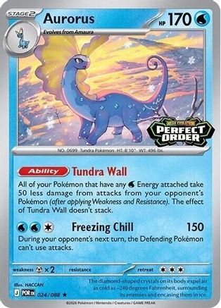 Aurorus (Perfect Order Stamped) 024  - Holofoil - Rare