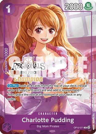 Charlotte Pudding (Regionals Champion Card Set 26-27) (OP12-071) - Promo