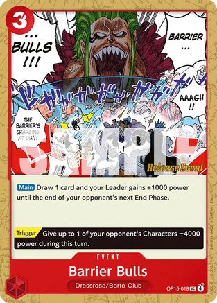 Barrier Bulls (OP15-019) - Uncommon