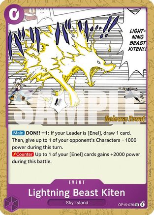 Lightning Beast Kiten (OP15-076) - Uncommon