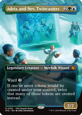 Adrix and Nev, Twincasters (Borderless) (SPG-156) - Special Guests Foil