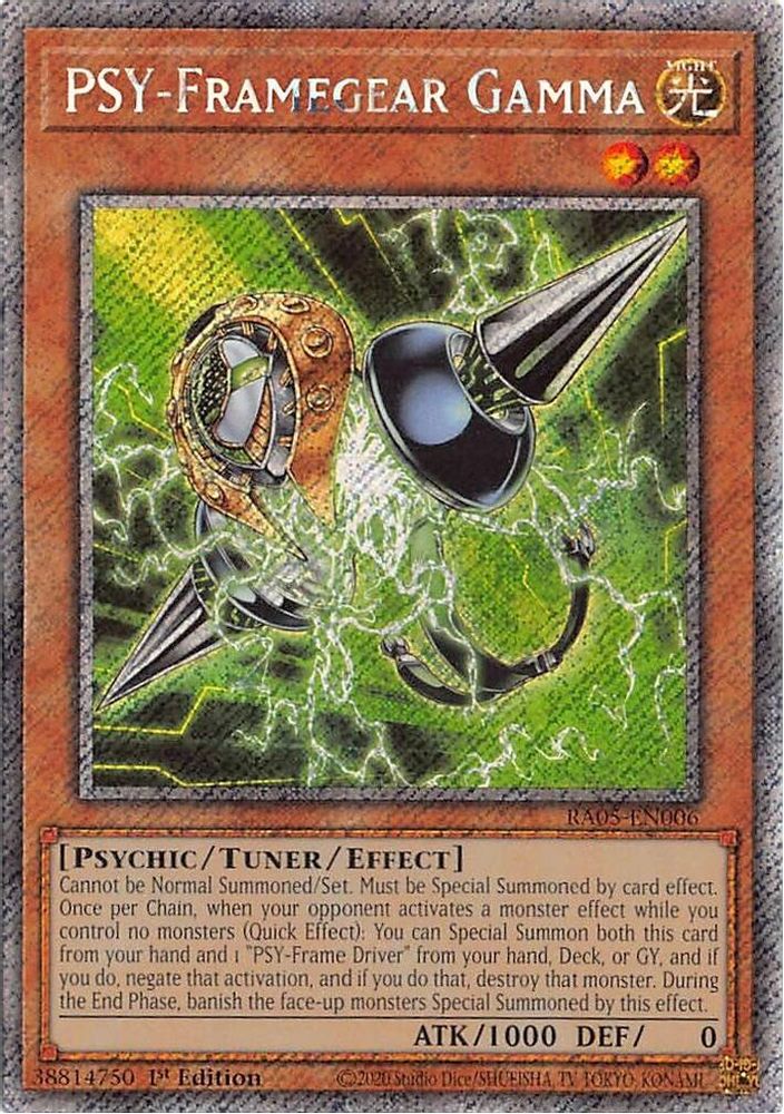 PSY-Framegear Gamma (Platinum Secret Rare) (RA05-EN006) - Platinum Secret Rare