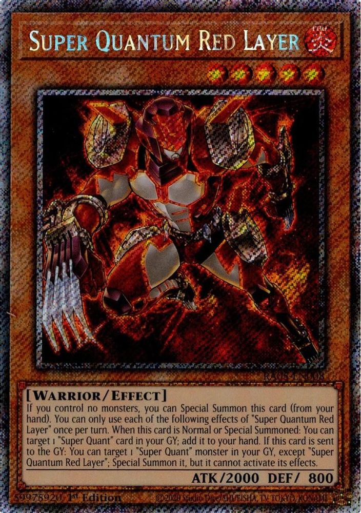 Super Quantum Red Layer (Platinum Secret Rare) (RA05-EN008) - Platinum Secret Rare