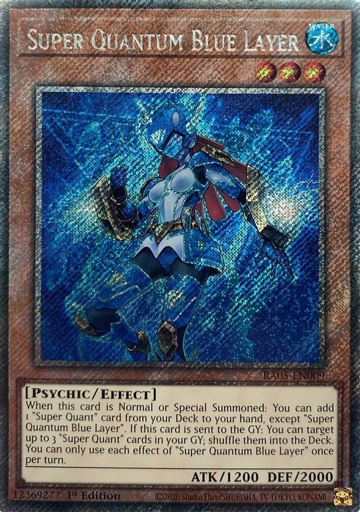 Super Quantum Blue Layer (Platinum Secret Rare) (RA05-EN009) - Platinum Secret Rare