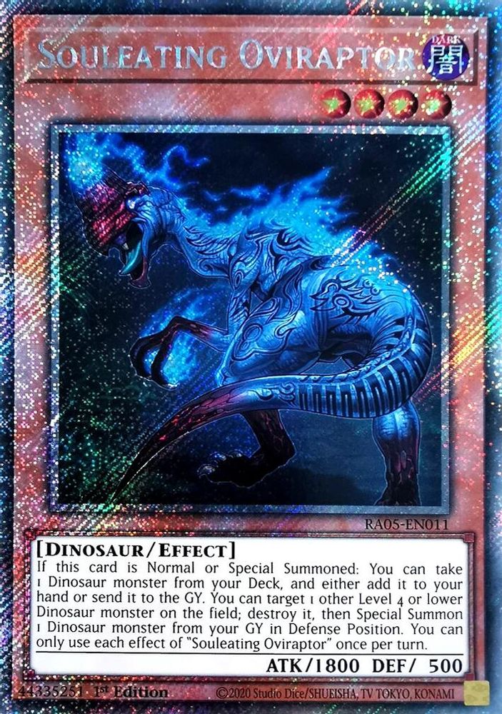 Souleating Oviraptor (Platinum Secret Rare) (RA05-EN011) - Platinum Secret Rare