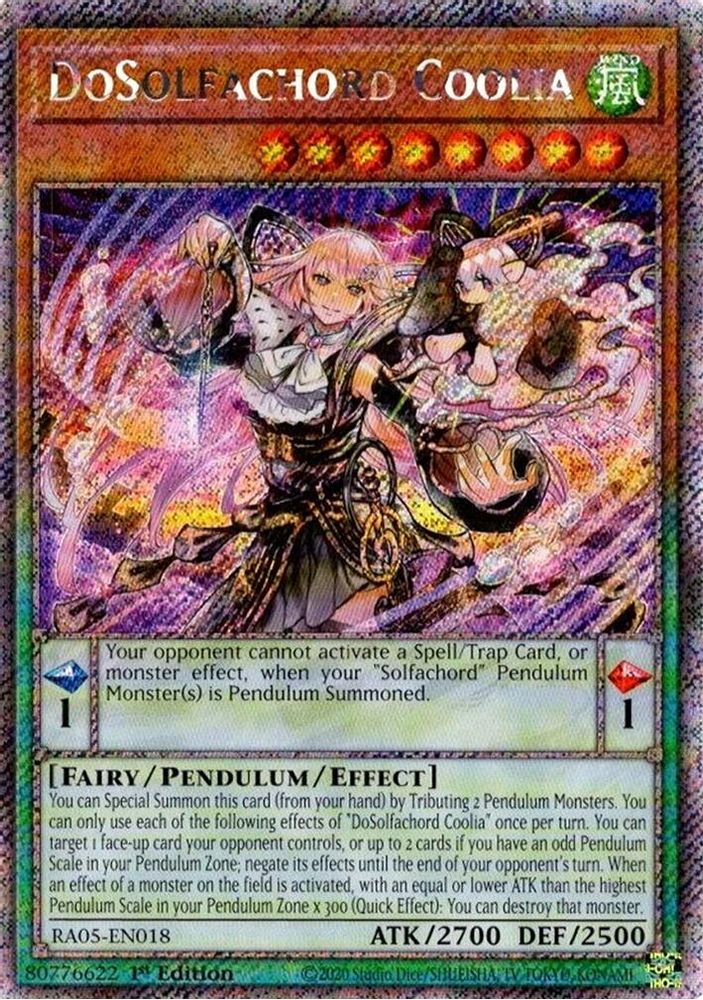 DoSolfachord Coolia (Platinum Secret Rare) (RA05-EN018) - Platinum Secret Rare
