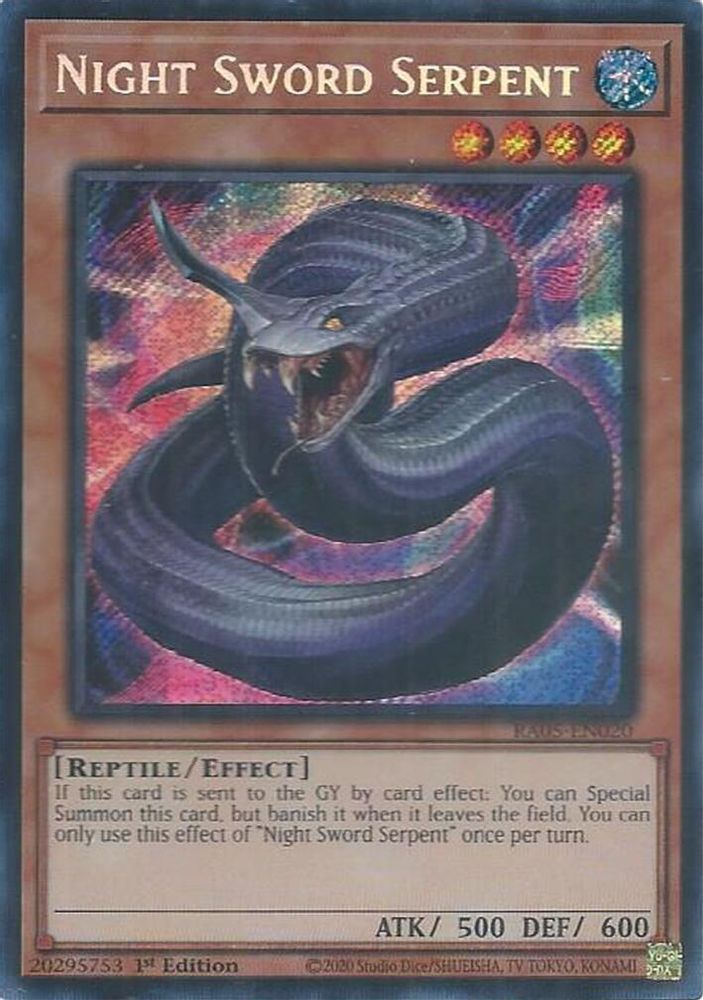 Night Sword Serpent (Secret Rare) (RA05-EN020) - Secret Rare