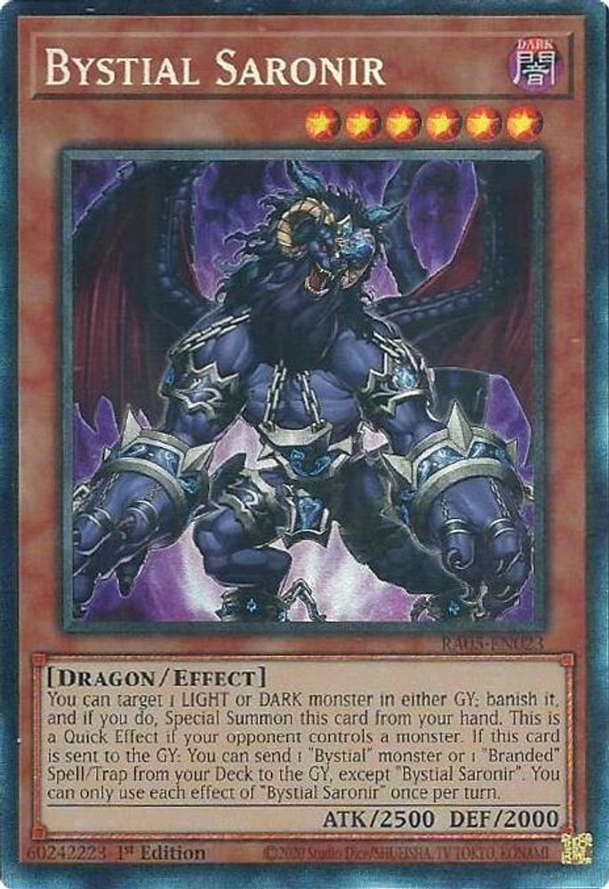 Bystial Saronir (Collector's Rare) (RA05-EN023) - Collector's Rare