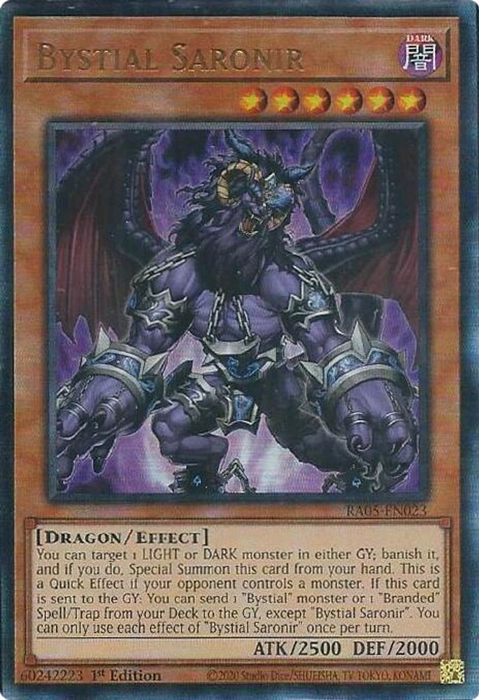 Bystial Saronir (Ultimate Rare) (RA05-EN023) - Ultimate Rare