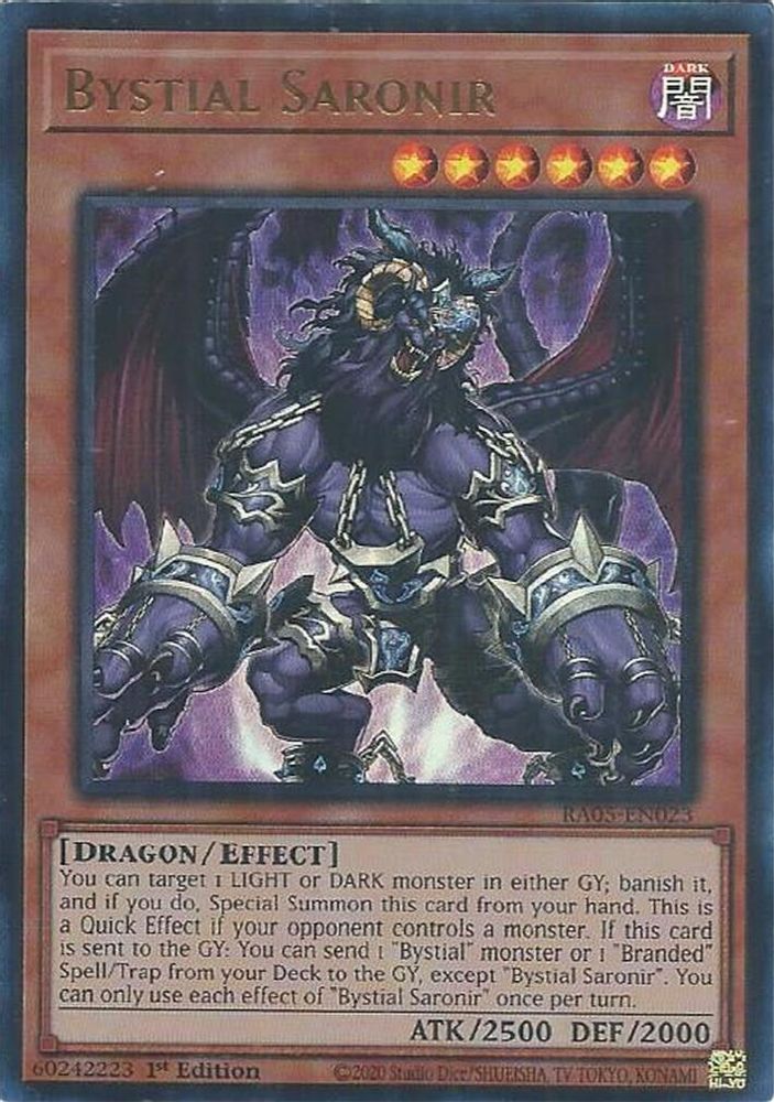 Bystial Saronir (Ultra Rare) (RA05-EN023) - Ultra Rare