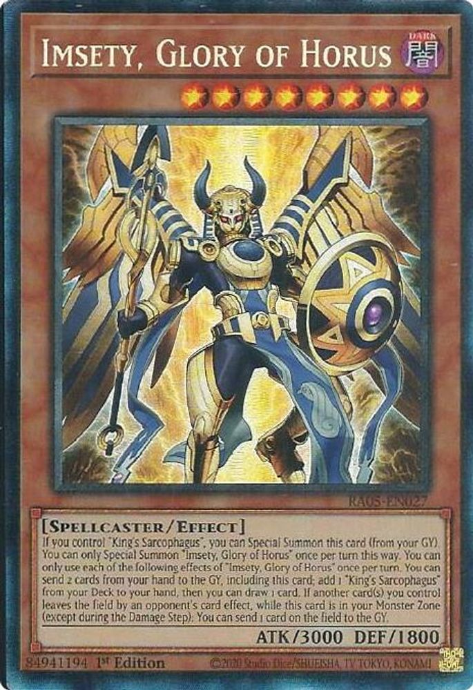 Imsety, Glory of Horus (Collector's Rare) (RA05-EN027) - Collector's Rare