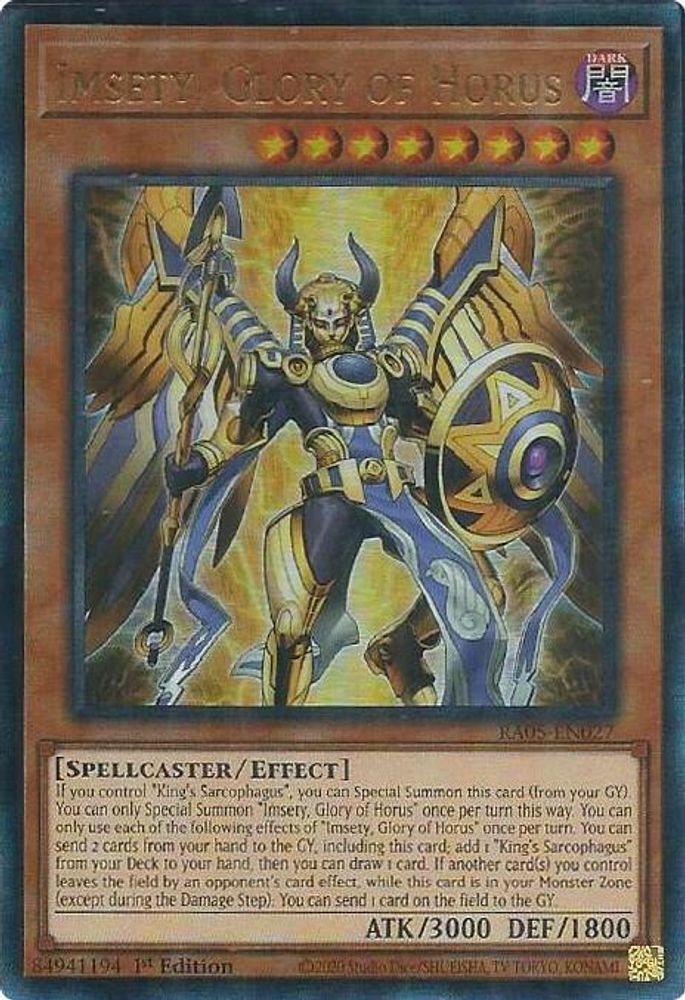 Imsety, Glory of Horus (Ultimate Rare) (RA05-EN027) - Ultimate Rare