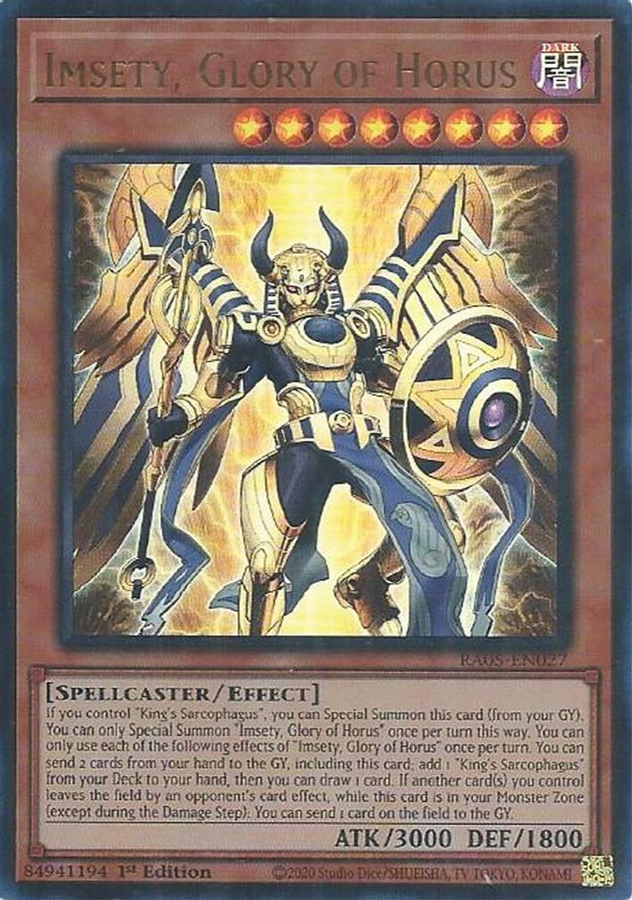 Imsety, Glory of Horus (Ultra Rare) (RA05-EN027) - Ultra Rare