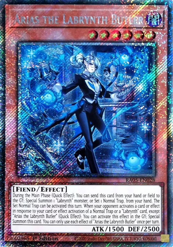 Arias the Labrynth Butler (Platinum Secret Rare) (RA05-EN028) - Platinum Secret Rare