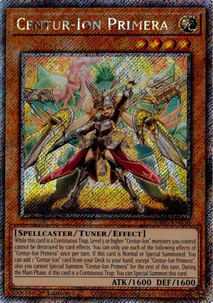 Centur-Ion Primera (Platinum Secret Rare) (RA05-EN030) - Platinum Secret Rare