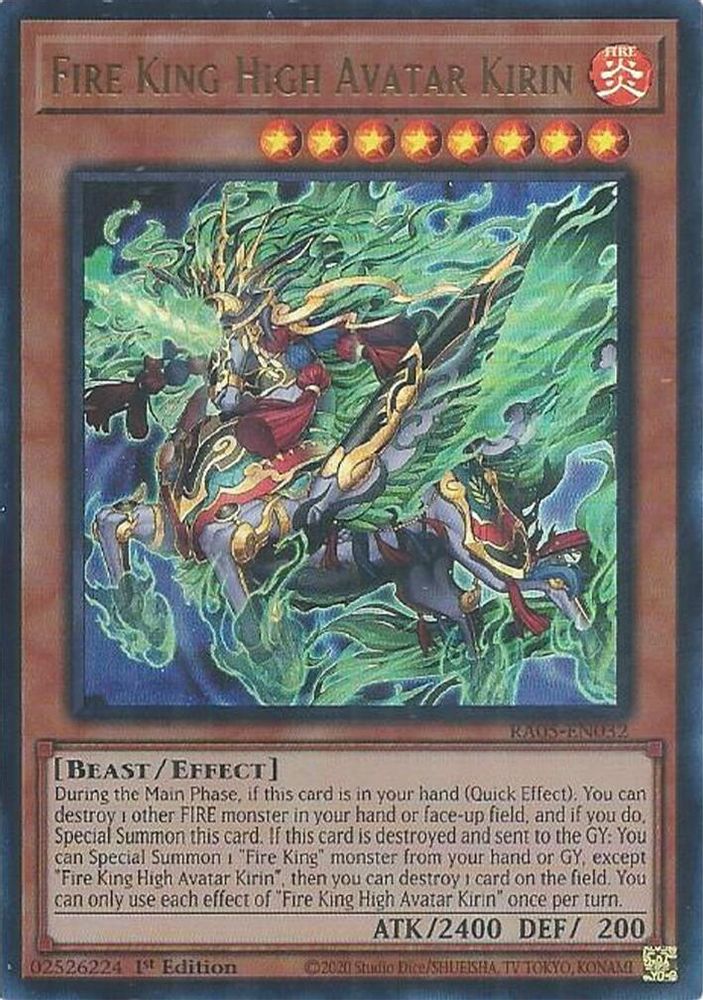 Fire King High Avatar Kirin (Ultra Rare) (RA05-EN032) - Ultra Rare