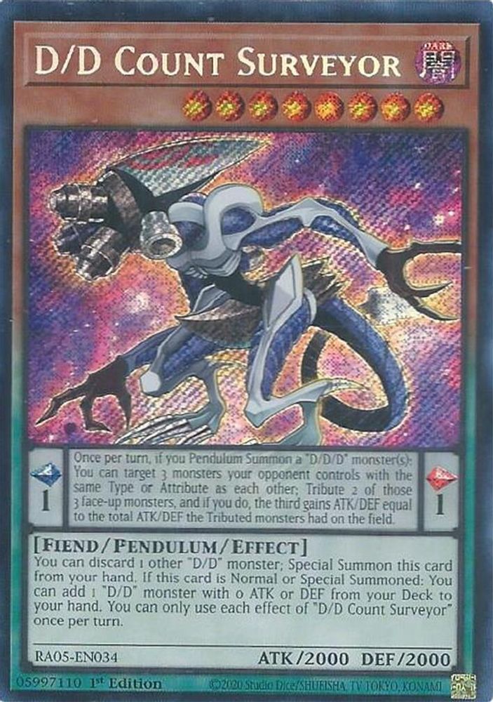 D/D Count Surveyor (Secret Rare) (RA05-EN034) - Secret Rare