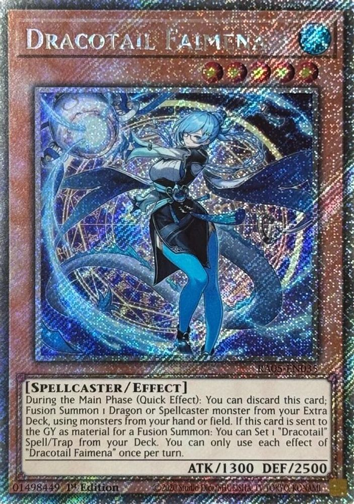 Dracotail Faimena (Platinum Secret Rare) (RA05-EN035) - Platinum Secret Rare