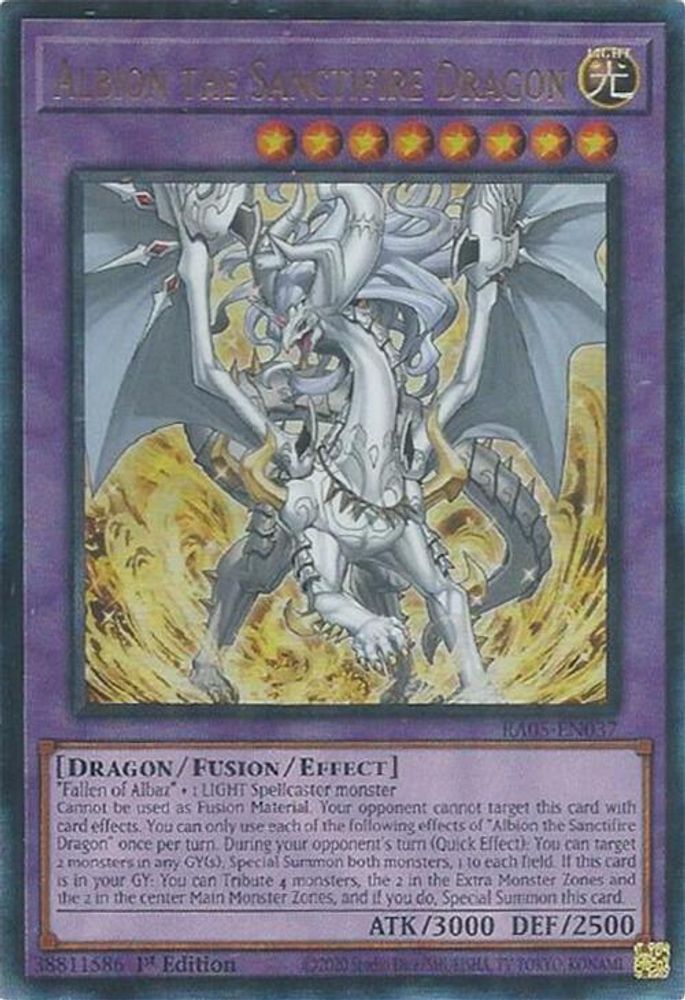 Albion the Sanctifire Dragon (Ultimate Rare) (RA05-EN037) - Ultimate Rare