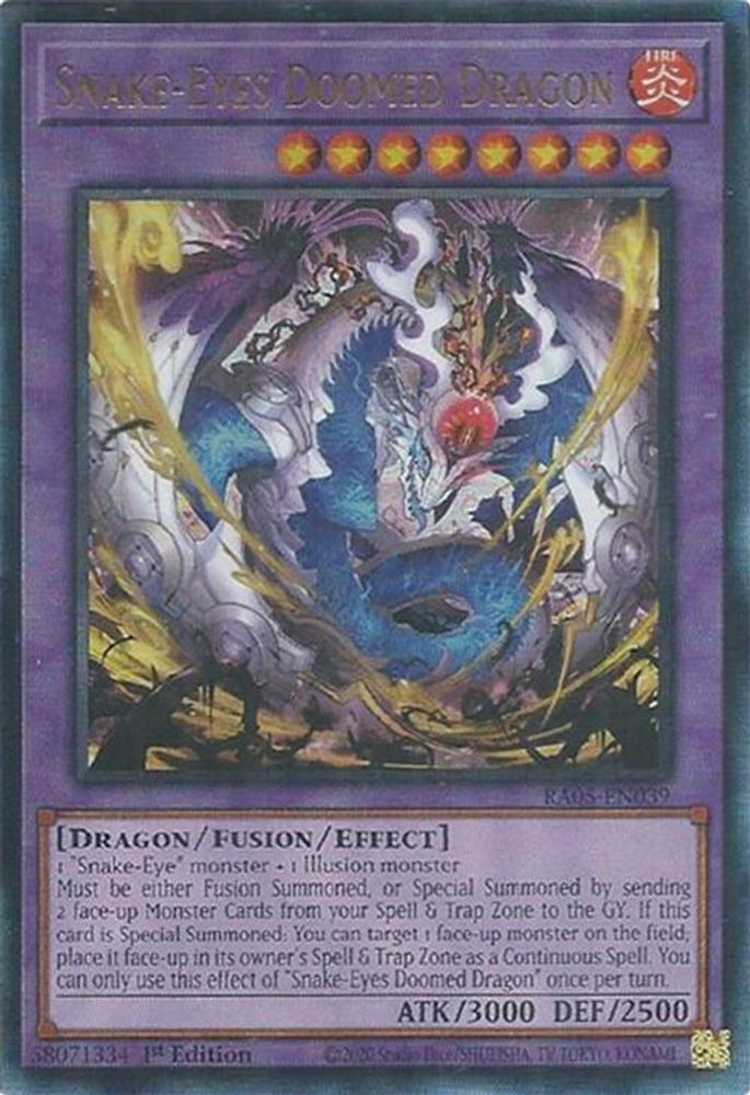 Snake-Eyes Doomed Dragon (Ultimate Rare) (RA05-EN039) - Ultimate Rare
