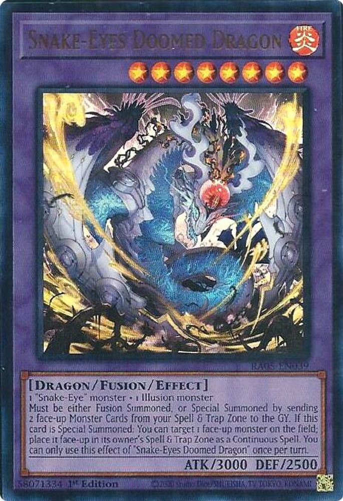 Snake-Eyes Doomed Dragon (Ultra Rare) (RA05-EN039) - Ultra Rare