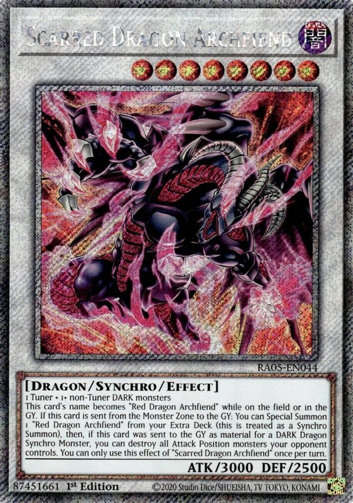 Scarred Dragon Archfiend (Platinum Secret Rare) (RA05-EN044) - Platinum Secret Rare
