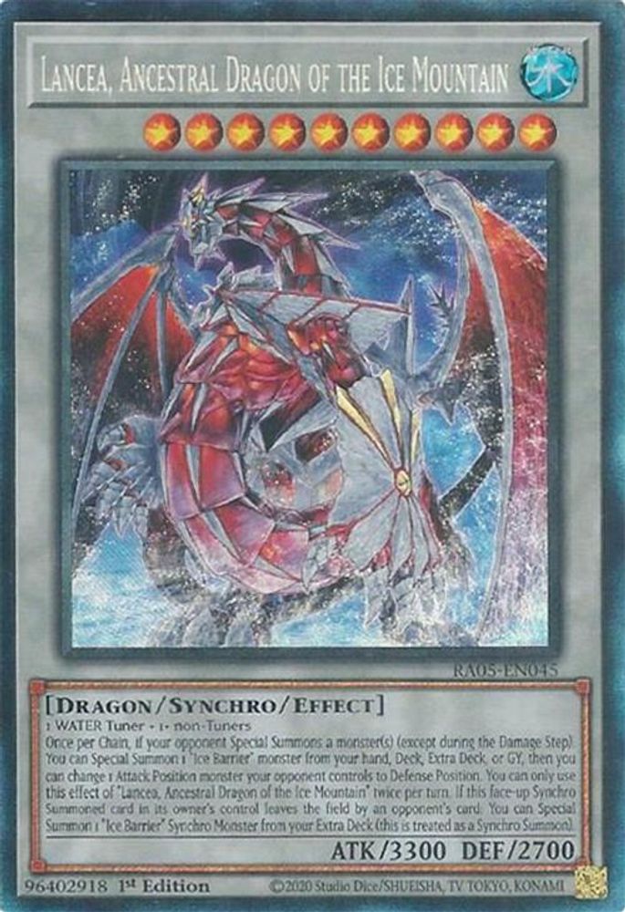 Lancea, Ancestral Dragon of the Ice Mountain (Collector's Rare) (RA05-EN045) - Collector's Rare