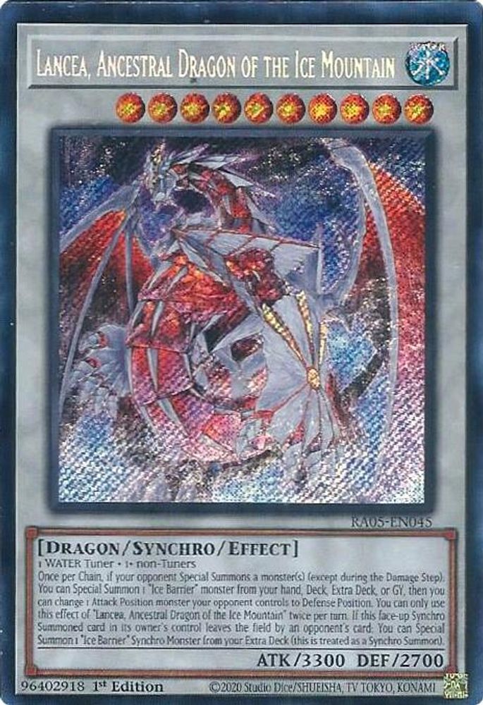 Lancea, Ancestral Dragon of the Ice Mountain (Secret Rare) (RA05-EN045) - Secret Rare