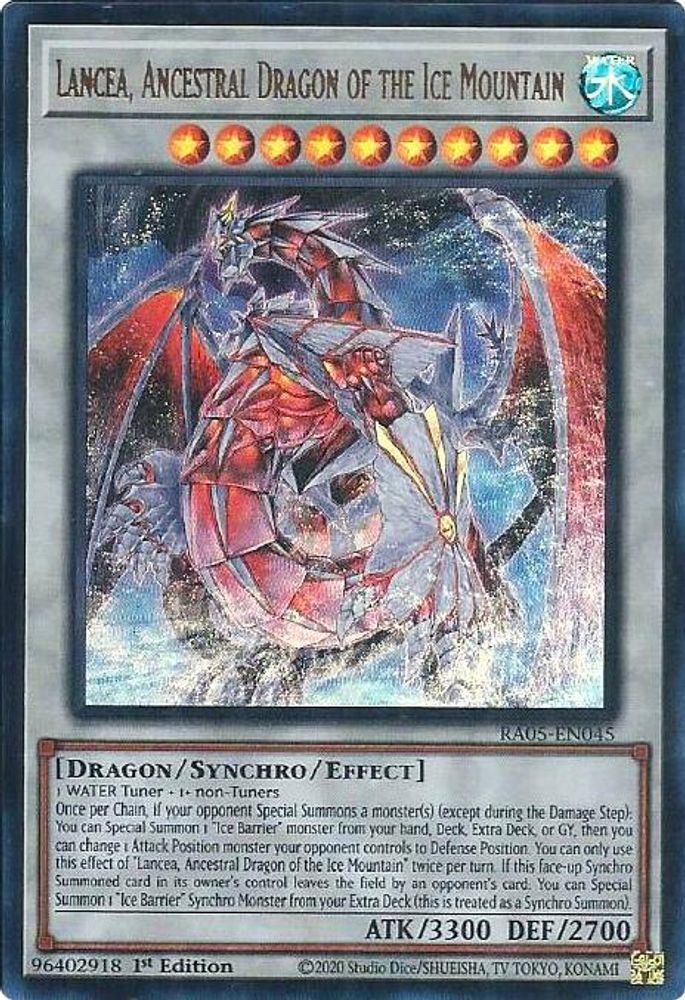Lancea, Ancestral Dragon of the Ice Mountain (Ultra Rare) (RA05-EN045) - Ultra Rare