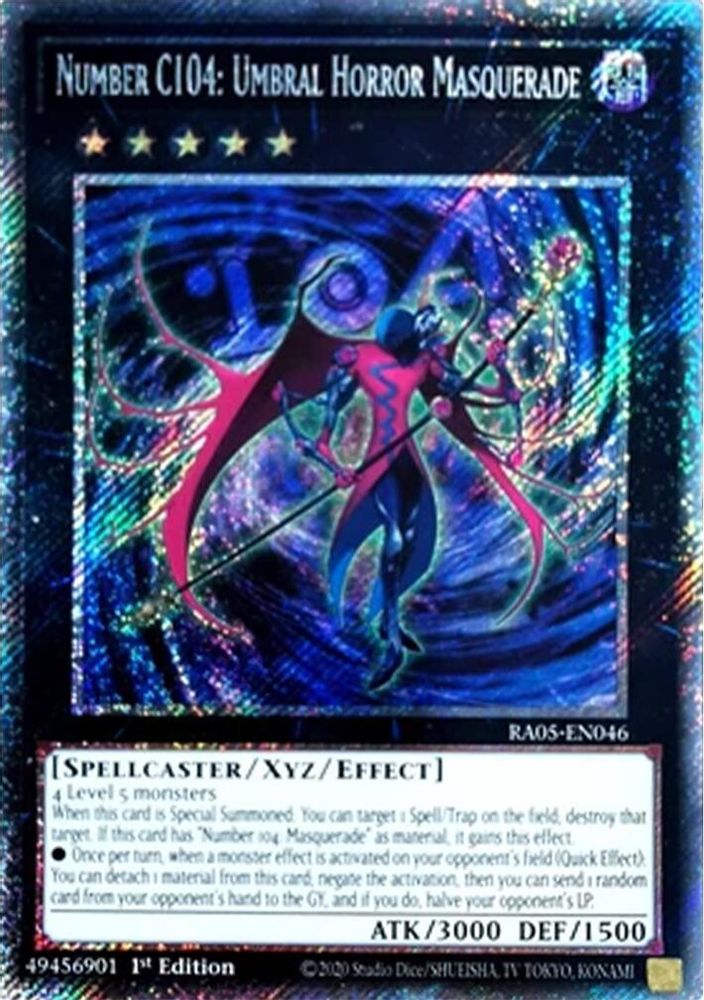 Number C104: Umbral Horror Masquerade (Platinum Secret Rare) (RA05-EN046) - Platinum Secret Rare