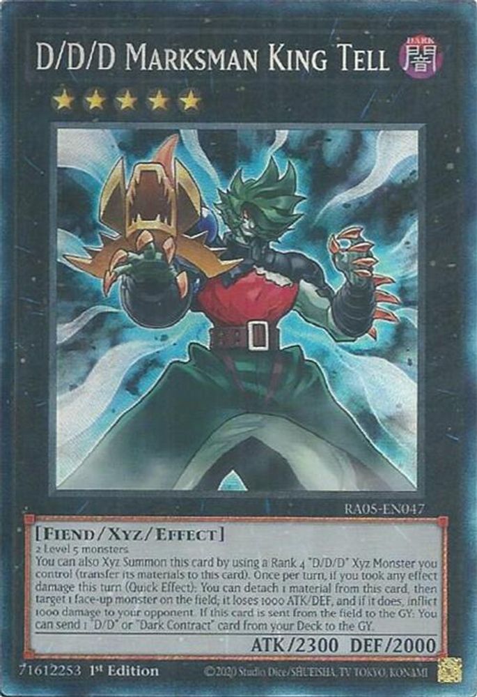 D/D/D Marksman King Tell (Collector's Rare) (RA05-EN047) - Collector's Rare