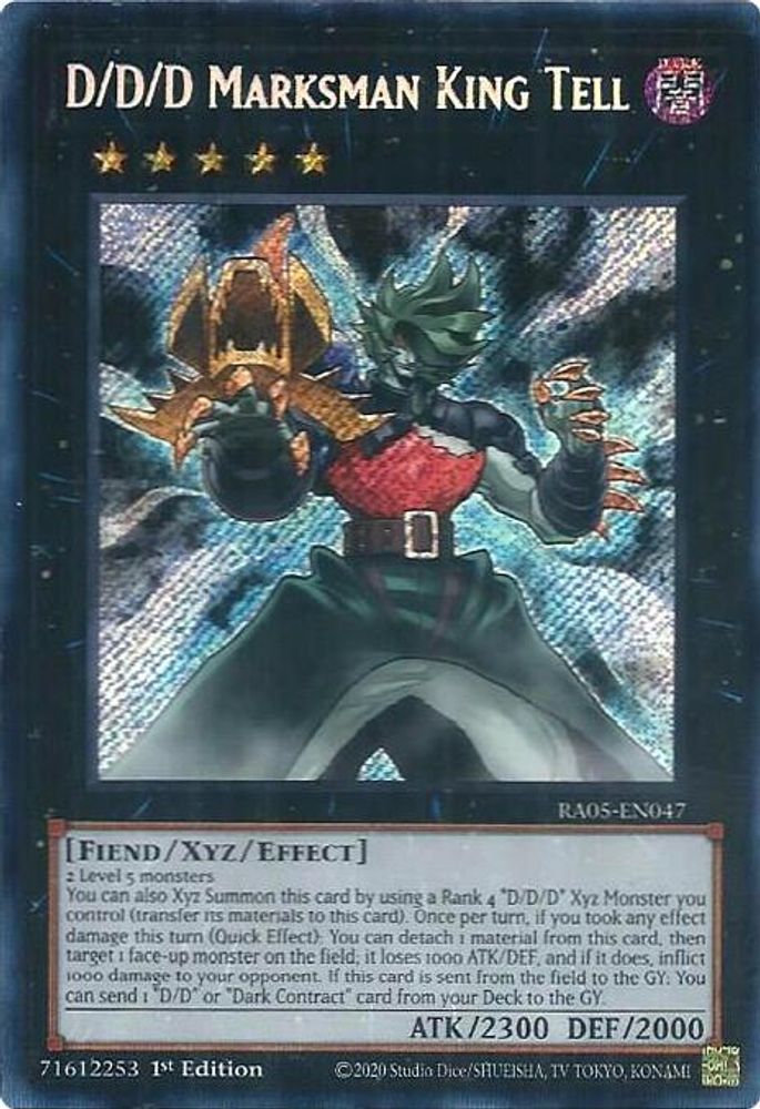 D/D/D Marksman King Tell (Secret Rare) (RA05-EN047) - Secret Rare