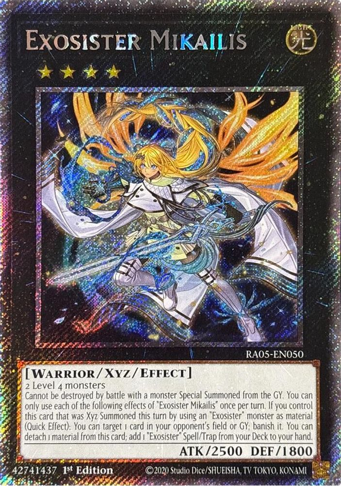 Exosister Mikailis (Platinum Secret Rare) (RA05-EN050) - Platinum Secret Rare