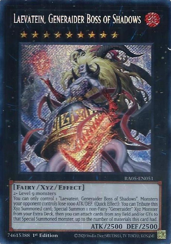 Laevatein, Generaider Boss of Shadows (Secret Rare) (RA05-EN051) - Secret Rare