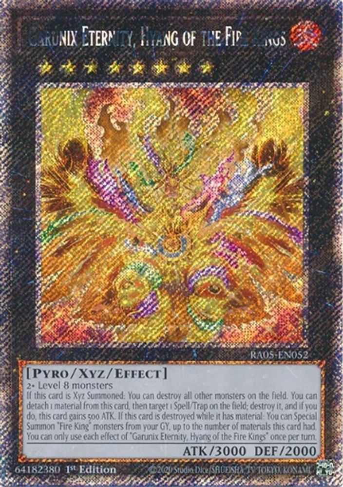 Garunix Eternity, Hyang of the Fire Kings (Platinum Secret Rare) (RA05-EN052) - Platinum Secret Rare
