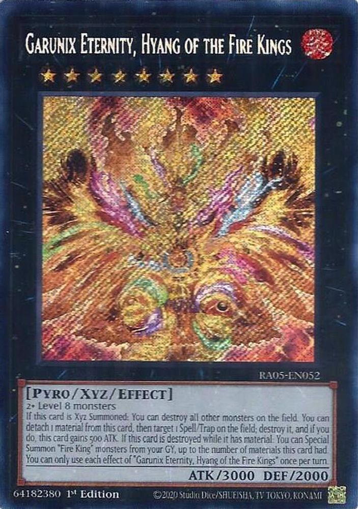 Garunix Eternity, Hyang of the Fire Kings (Secret Rare) (RA05-EN052) - Secret Rare
