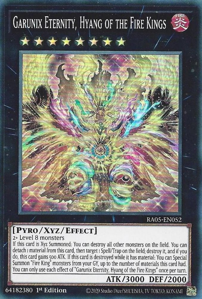 Garunix Eternity, Hyang of the Fire Kings (RA05-EN052) - Super Rare