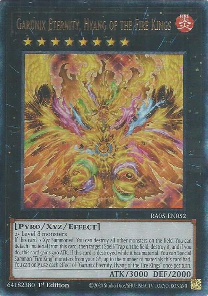 Garunix Eternity, Hyang of the Fire Kings (Ultimate Rare) (RA05-EN052) - Ultimate Rare