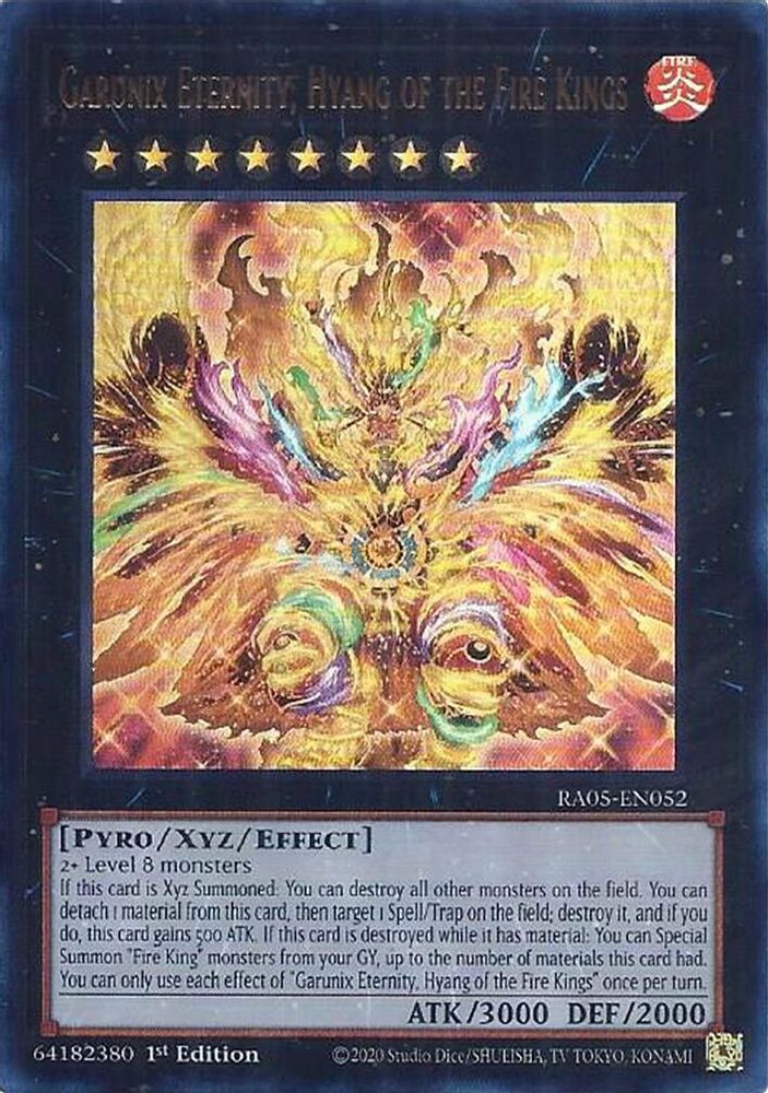 Garunix Eternity, Hyang of the Fire Kings (Ultra Rare) (RA05-EN052) - Ultra Rare
