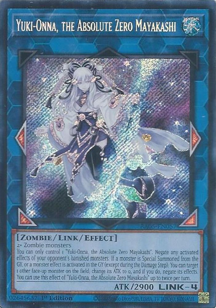 Yuki-Onna, the Absolute Zero Mayakashi (Secret Rare) (RA05-EN057) - Secret Rare