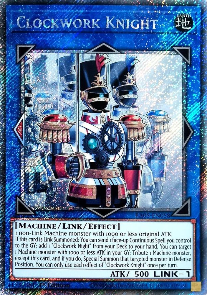 Clockwork Knight (Platinum Secret Rare) (RA05-EN058) - Platinum Secret Rare