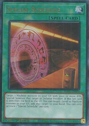 Special Schedule (Ultimate Rare) (RA05-EN060) - Ultimate Rare