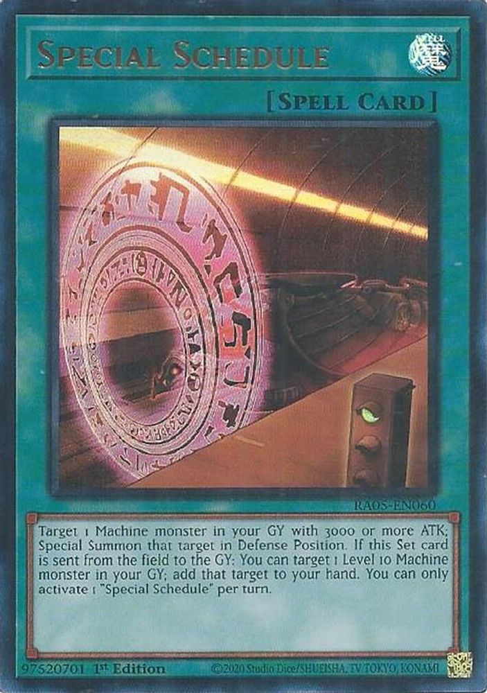 Special Schedule (Ultra Rare) (RA05-EN060) - Ultra Rare