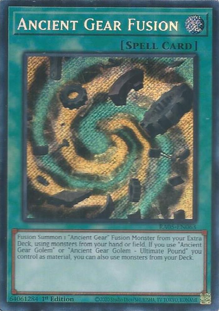 Ancient Gear Fusion (Secret Rare) (RA05-EN063) - Secret Rare