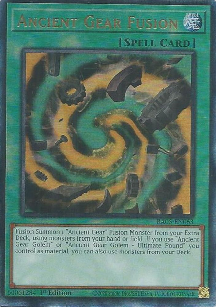 Ancient Gear Fusion (Ultimate Rare) (RA05-EN063) - Ultimate Rare