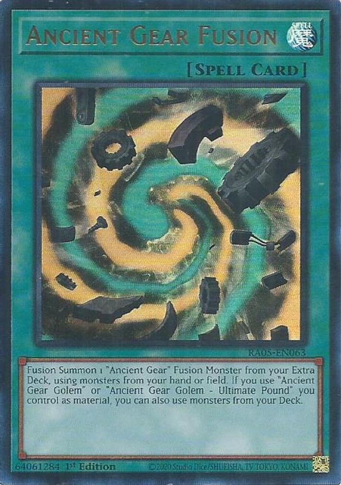 Ancient Gear Fusion (Ultra Rare) (RA05-EN063) - Ultra Rare