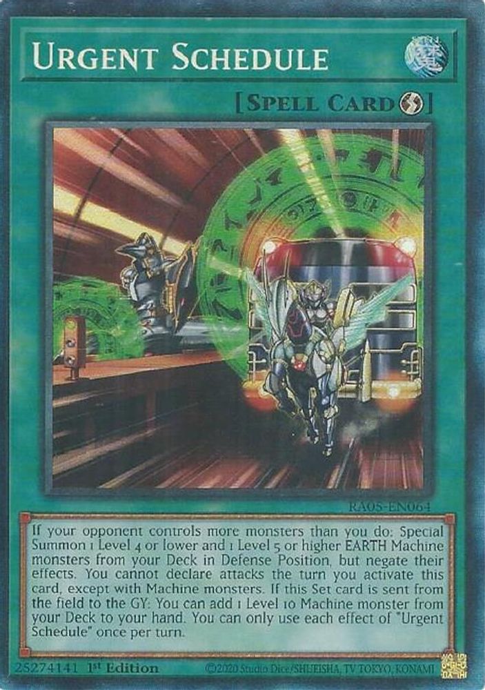 Urgent Schedule (Collector's Rare) (RA05-EN064) - Collector's Rare
