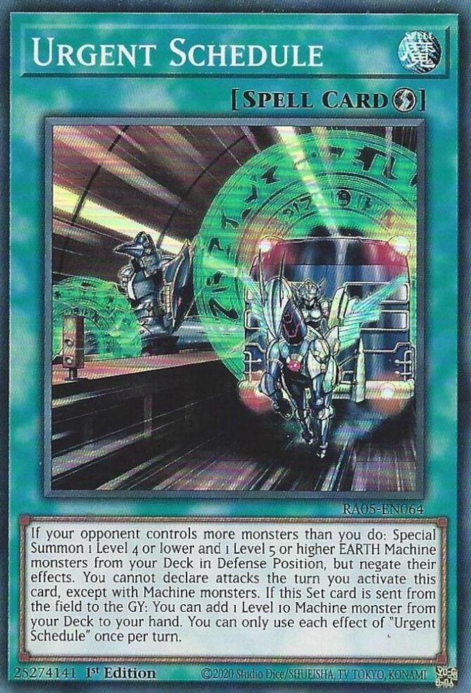 Urgent Schedule (RA05-EN064) - Super Rare
